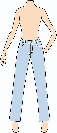 Ref. 214 - Molde de Calça Jeans com Elastano Feminina
