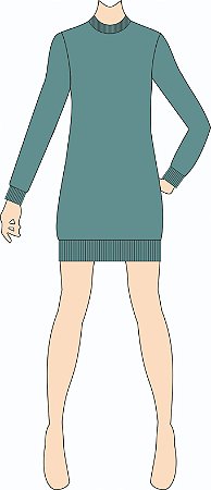 Ref. 355 - Molde de Vestido Adulto