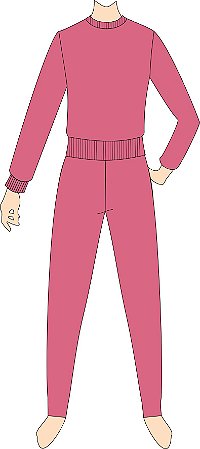 Ref. 101 - Molde de Agasalho Feminino de Moletom - DIGITAL
