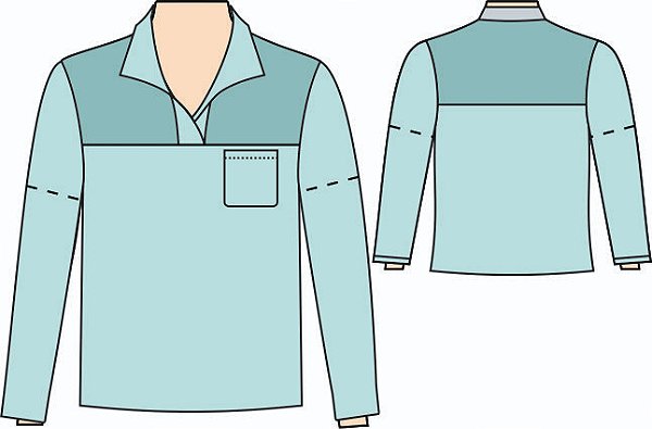 Ref. 377 - Molde de Camisa Profissional Masculina Gola Italiana - DIGITAL