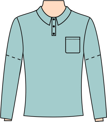 Ref. 123 - Molde de Camiseta Gola Pólo Masculina - DIGITAL