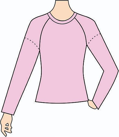 Ref. 431 - Molde de Camiseta Baby-Look Feminina Raglan - DIGITAL