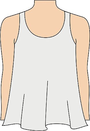 Ref. 290 - Molde de Regata Feminina c/ Faixa - DIGITAL