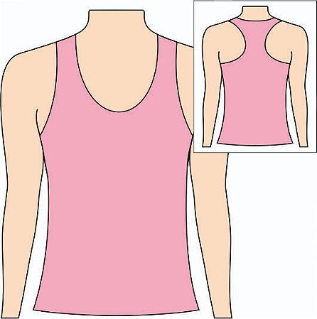 Ref. 405 - Molde de Regata Feminina Cava Nadador para Malha - DIGITAL