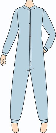 Ref. 244 - Molde de Pijama Macacão Unissex Adulto - DIGITAL