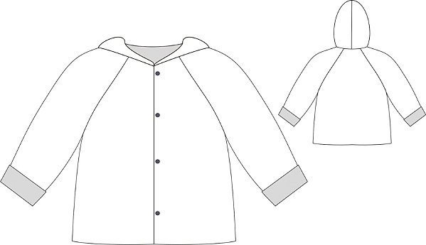 Ref. 325 - Molde de Jaqueta Bebê com Forro - DIGITAL