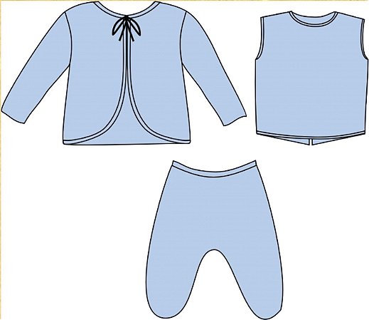 Ref. 142 - Molde de Conjunto Bebê (Pagãozinho) - DIGITAL