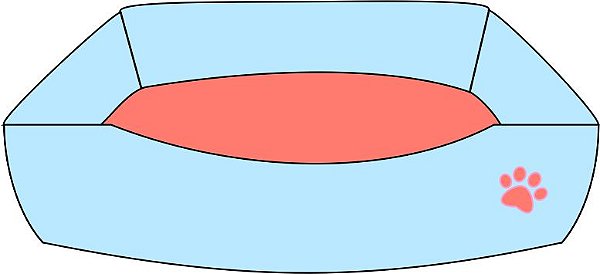 Ref. 442 - Molde de Cama Pet Retangular - 50x60 cm - DIGITAL