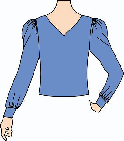 Ref. 397 - Blusa Manga Bufante Longa