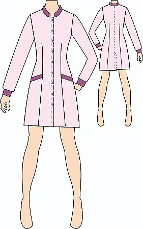 Ref. 378 - Molde de Jaléco Feminino - DIGITAL