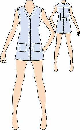 Ref. 423 - Molde de Jaléco Feminino - DIGITAL