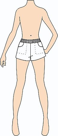 Ref. 454 - Molde de Shorts em malha - com bolso - DIGITAL