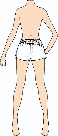 Ref. 453 - Molde de Shorts Feminino - Lateral transpassada - DIGITAL