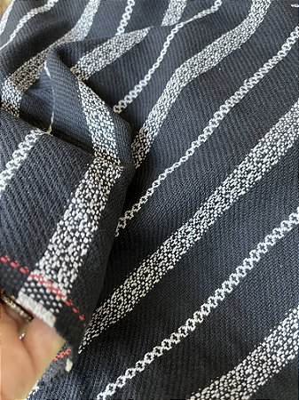 Tecido SNOW 2254 - cor Preto/Cinza 9002