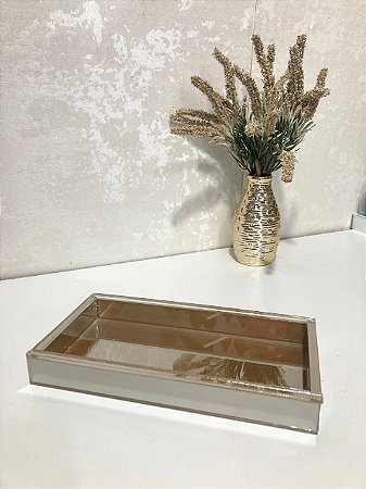 Bandeja Vidro Duplo Luxo  10x20