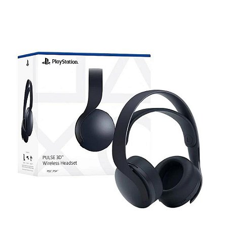 Headset Sony Pulse 3D Midnight Black sem fio - PS4, PS5 e VR (Usado)