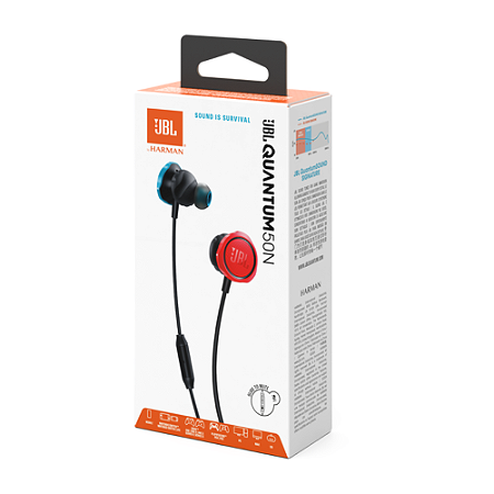 Fone De Ouvido Headset Gamer Jbl Quantum 50N, Com Microfone, Controle De Volume, Mic Mute, Plug 3,5mm, P3
