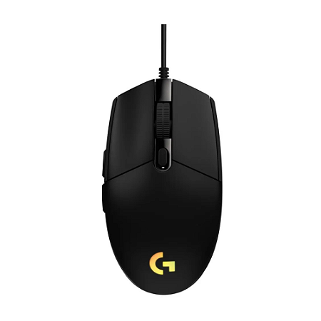 Mouse Gamer Logitech G203 LIGHTSYNC RGB, Efeito de Ondas de Cores, 6 Botões Programáveis e Até 8.000 DPI, Preto