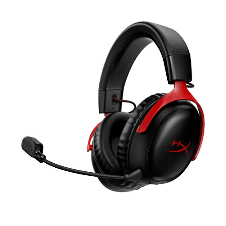Headset Gamer Sem Fio HyperX Cloud III, Drivers 53mm, Wireless, Multi Plataforma, Preto e Vermelho