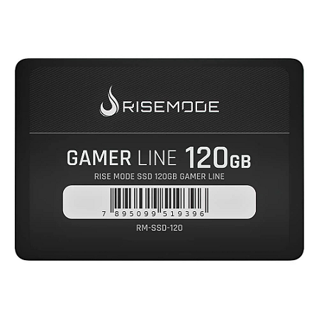 SSD Rise Mode Gamer Line, 120GB, SATA III, Leitura: 530MB/s, Gravação: 520MB/s, Preto - RM-SSD-120