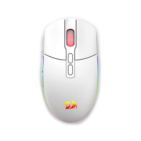 Mouse Gamer Sem Fio Redragon Invader Pro, RGB, 10000 DPI, 8 Botões, Wireless, Branco - M719W-RGB-PRO