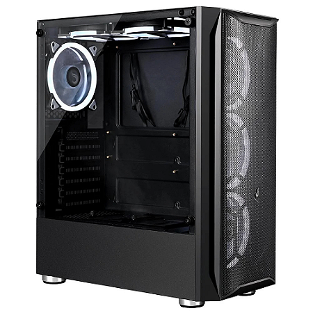 Gabinete Gamer Rise Mode Z3 Glass, Lateral em Vidro Fumê, Sem FANs, Preto - RM-Z03-03-FB