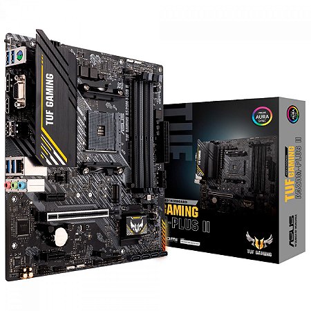 Placa-Mãe ASUS TUF GAMING A520M-PLUS II, AMD AM4, mATX, DDR4, Preto