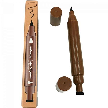 Delineador Duplo Caneta + Carimbo 3.7ml - Lua&Neve - Cor: Preto