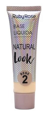 Base Liquida Natural Look 29ml - Ruby Rose - Cor: Bege 02