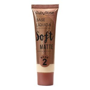 Base Liquida Soft Matte 29ml - Ruby Rose - Cor: Bege 02