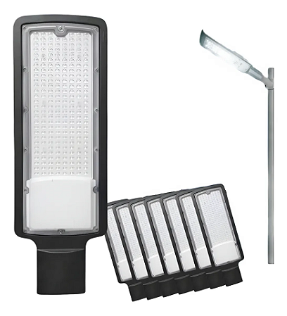 Luminária Pública de LED 100W SMD Para Poste de Rua Branco Frio (Chip Tecnológico)