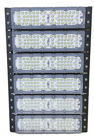 Refletor LED Modular 300W Prova D'água 110v/220v 6500k Branco Frio Bivolt Potente Aluminio