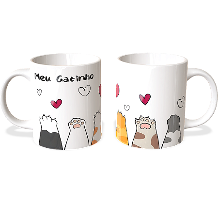 Caneca de Porcelana "Meu Gatinho" - Pura Fofura no Seu Café