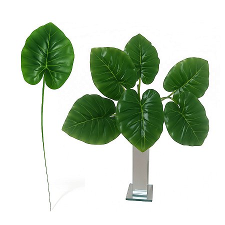 6 Galho Folhagem Folha Coração Textura Realista Para Arranjo