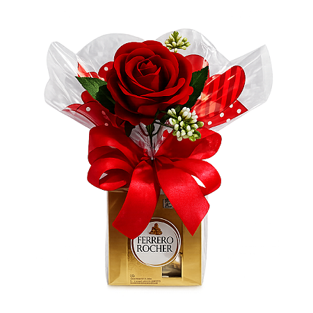 1 Presente Rosas Vermelhas Com Ferrero Rocher Dia Das Maes Namorada Aniversario Feminino