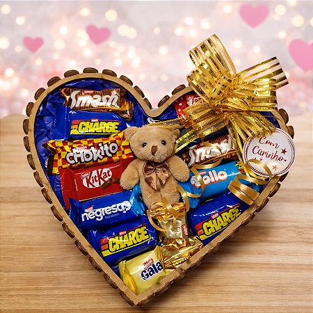 Cesta Presente Masculino Com Mix De Bombons Nestle