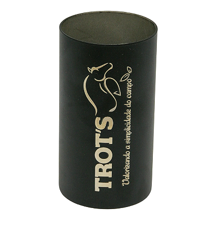 COPO INOX REDONDO TROTS - PRETO FOSCO