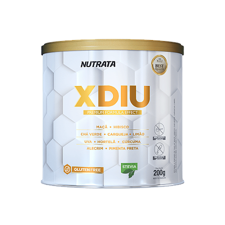 Nutrata X Diu 200g Sabor  Maçã, Hibisco , Chá verde , Carqueja , Uva, Limão, Hortelã, Cúrcuma, Alecrim, Pimenta Preta.