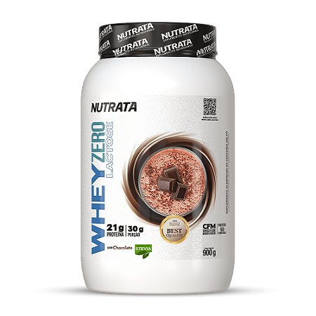 Whey Zero Lactose  Sabor Chocolate 900G Nutrata