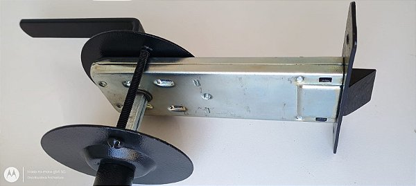 FECHADURA DE EMBUTIR 120MM PRETA SEM CHAVE  PARA PORTA CORTA FOGO