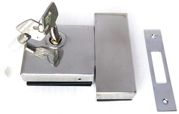 FECHADURA COM CHAVE TETRA GOLD PARA PORTA DE VIDRO