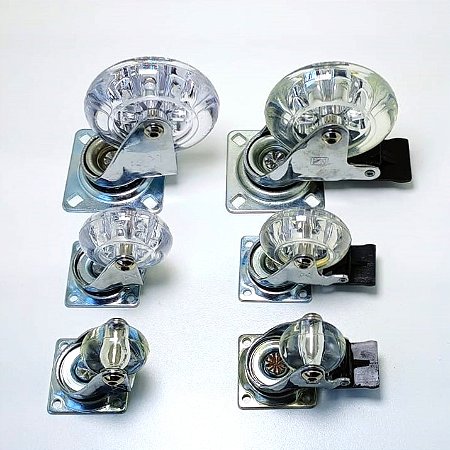 RODÍZIO PARA MÓVEIS - PU CRISTAL