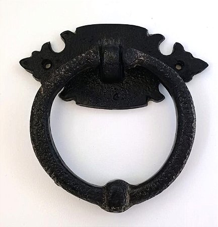 PUXADOR RÚSTICO ARGOLA OU BATEDOR DE PORTA