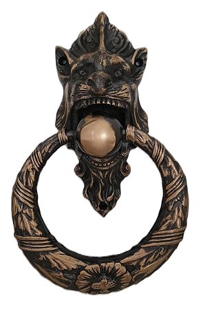 BATEDOR DE PORTA ALDRAVA CABEÇA DE LEOA