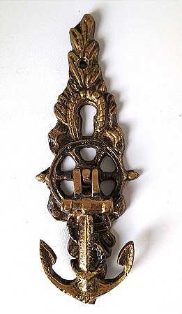 PUXADOR PARA MÓVEIS EM LATÃO MODELO ÂNCORA