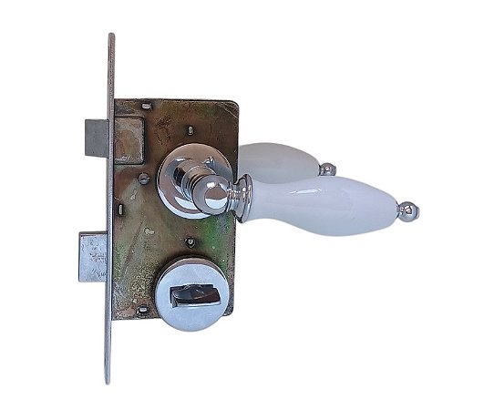 2 R LC W FECHADURA 55MM BANHEIRO MAÇANETA DE PORCELANA BRANCAA