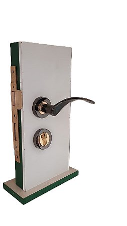 FECHADURA DORMA VOLO FUMÊ  55MM, PARA PORTA EXTERNA COM TAMBOR TIPO PINGO D'ÁGUA