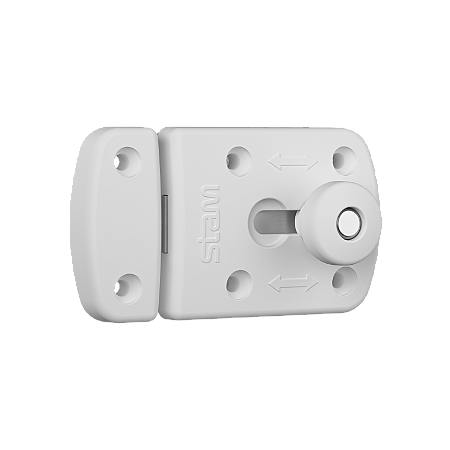 FECHADURA BRANCA STAM LIVRE/OCUPADO DE SOBREPOR PARA PORTA DE BANHEIRO