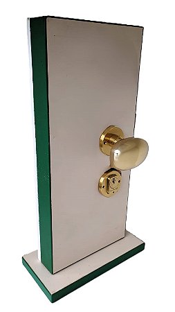 FECHADURA DOURADA LOCKWELL 3535  - 55MM PARA PORTA EXTERNA COM MAÇANETA MODELO TACO DE GOLFE