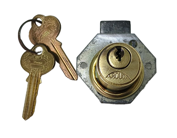 FECHADURA DE SOBREPOR 22MM AROUCA EM LATÃO PARA GAVETA